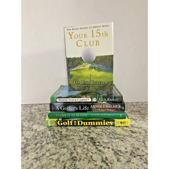 Lof of 5 Golfing Books. Palmer. Kite. Rotella. Reilly. Hardcover and Papeback - Picture 1 of 4